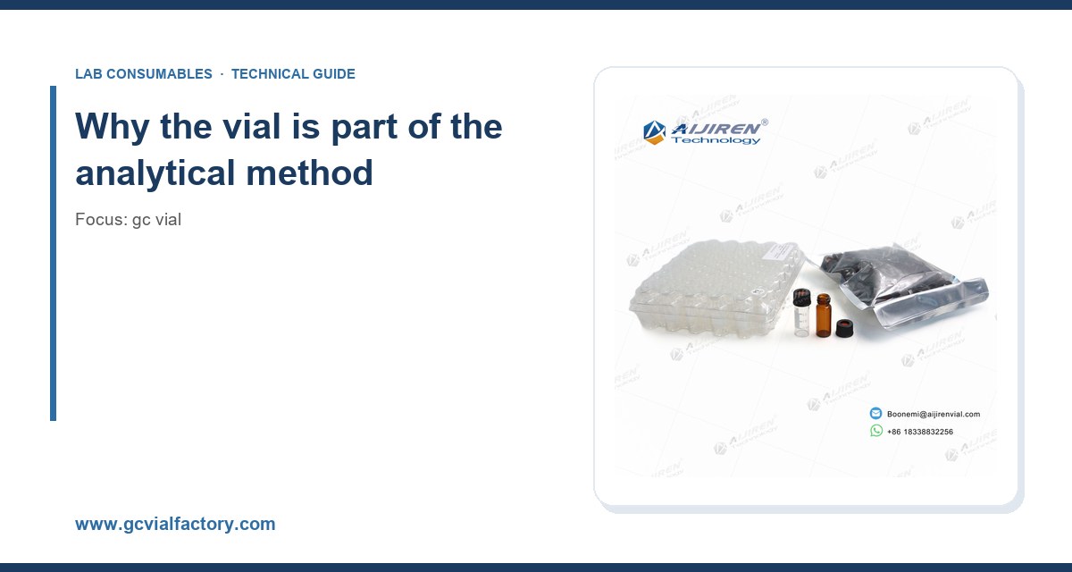 Why the vial is part of the analytical method