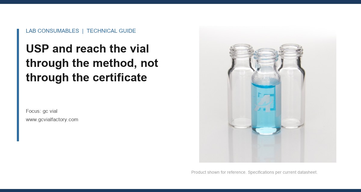 USP and reach the vial through the method, not through the certificatenew gc vial