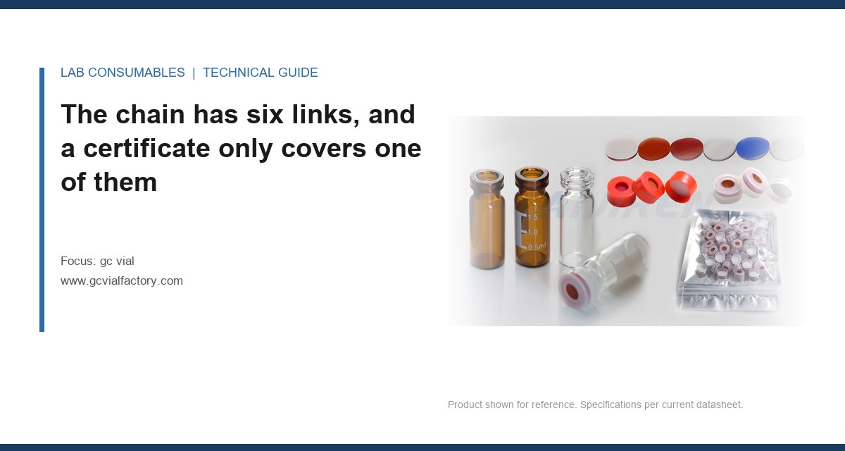 The chain has six links, and a certificate only covers one of themnew gc vial