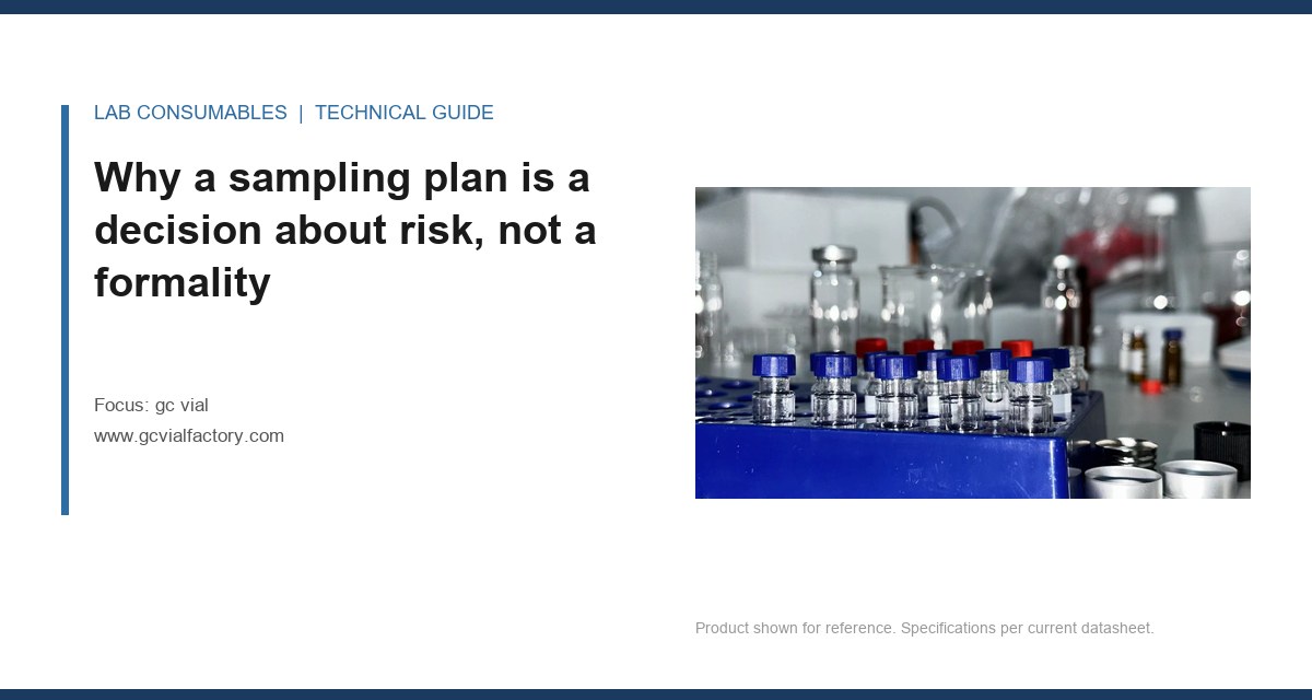 Why a sampling plan is a decision about risk, not a formalitynew gc vial
