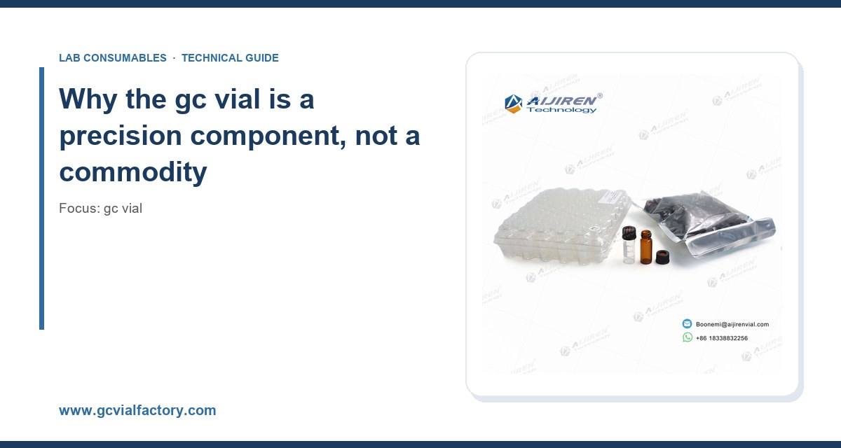 Why the gc vial is a precision component, not a commodity
