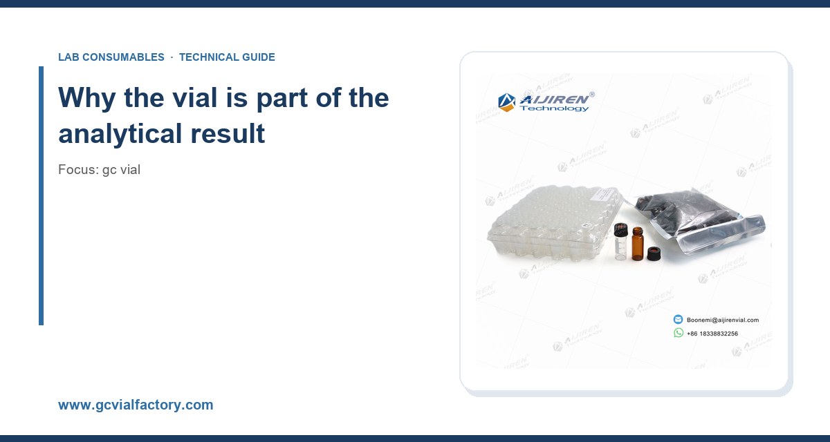 Why the vial is part of the analytical result